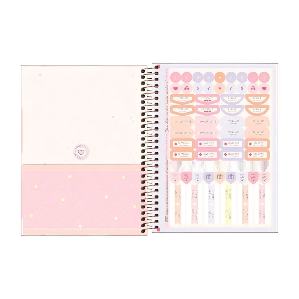 Agenda Espiral Planner Soho M7 Tilibra 80 Folhas - Sortido