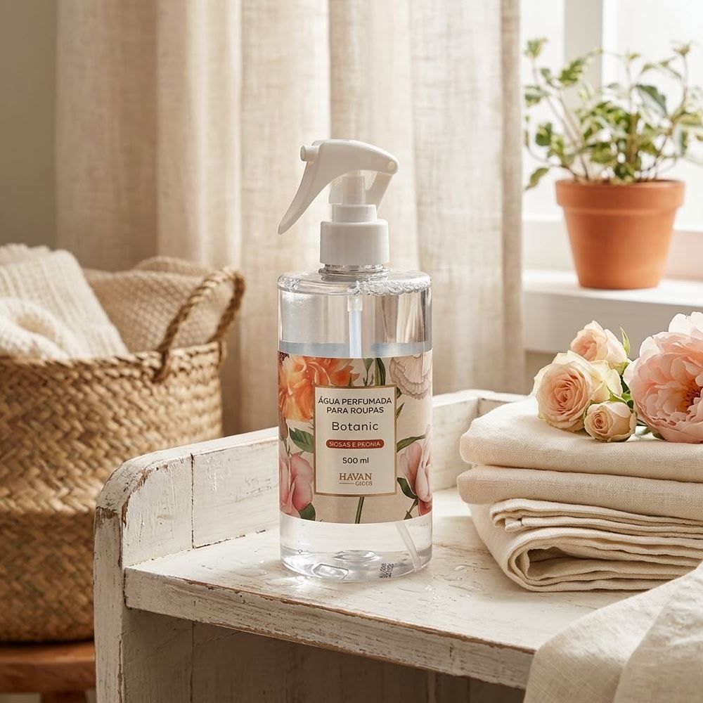 Agua Perfumada Botanic Spray 500Ml Havan Casa - Rosa Peo