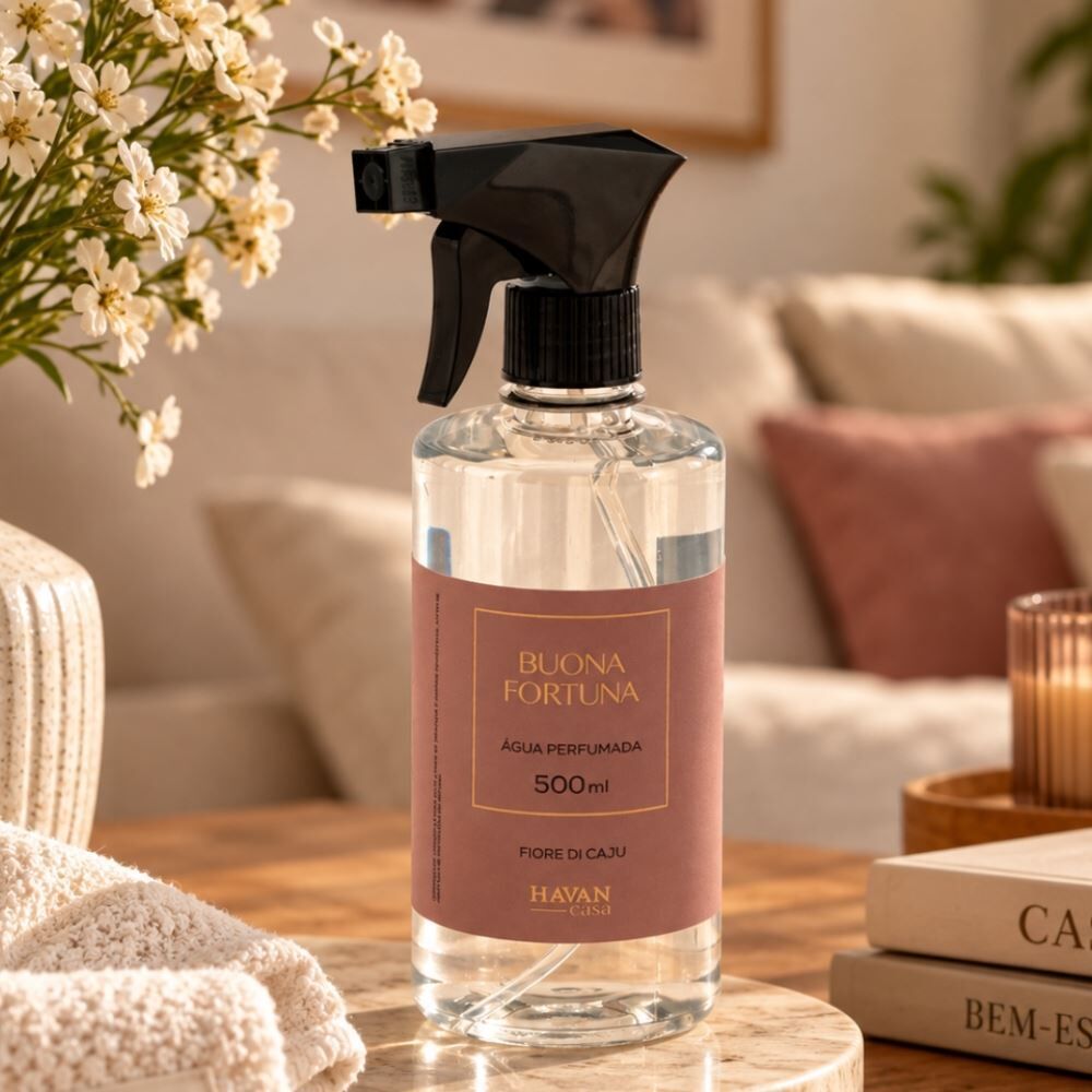 Água Perfumada Buona Fortuna 500Ml Havan Casa - Fiore Di Caju