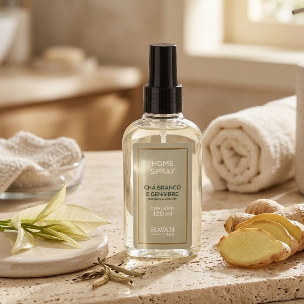 Home Spray Havan Casa 120Ml - Chá Branco E Gengibre