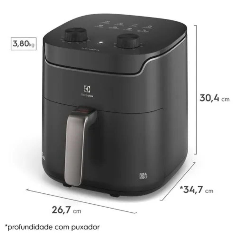 Air Fryer Electrolux Por Rita Lobo 5,6 Litros Efficient 1400W EAF40