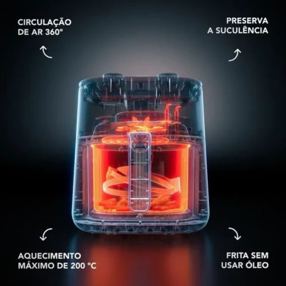 Air Fryer Electrolux Por Rita Lobo 5,6 Litros Efficient 1400W EAF40