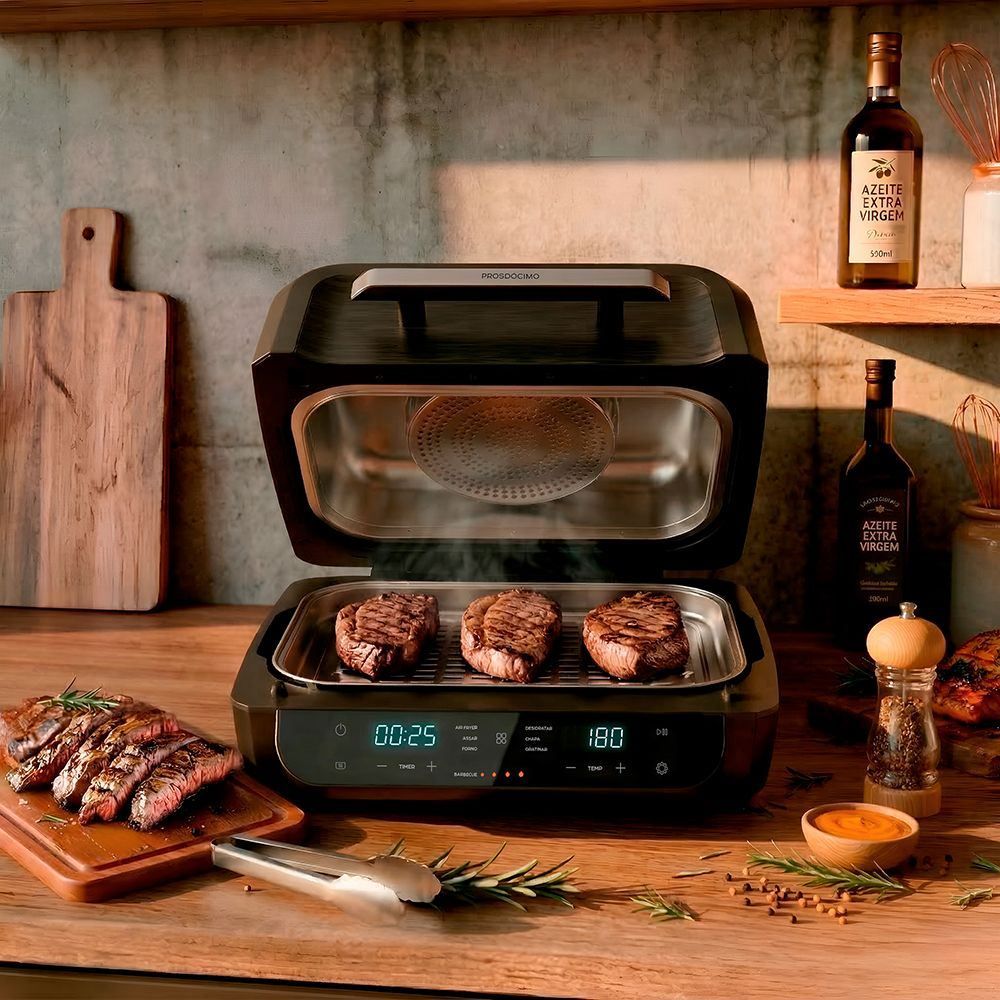Fritadeira Air fryer Wap Barbecue Flame Digital Prosdócimo 10 Litros WC AB1050