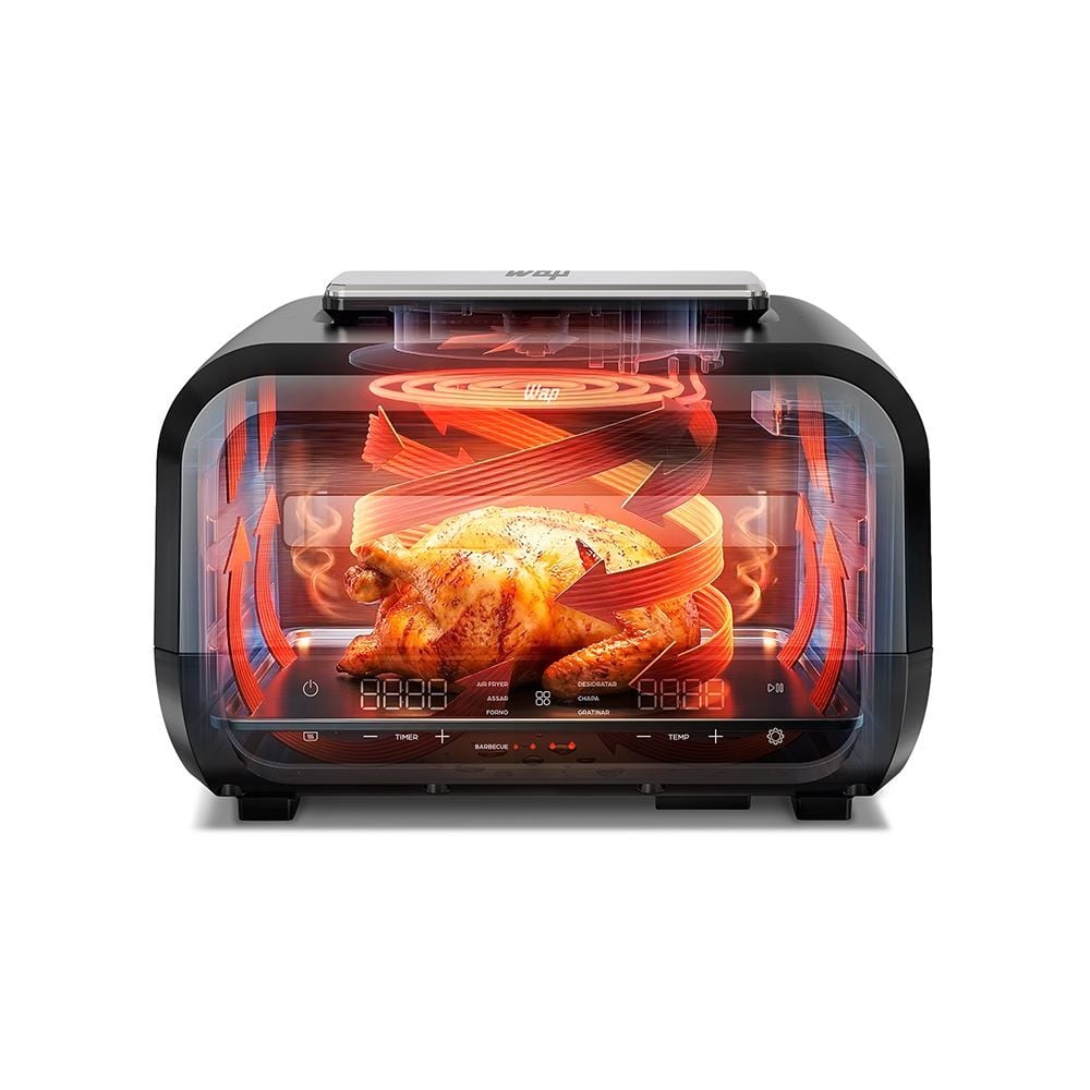 Fritadeira Air fryer Wap Barbecue Flame Digital Prosdócimo 10 Litros WC AB1050