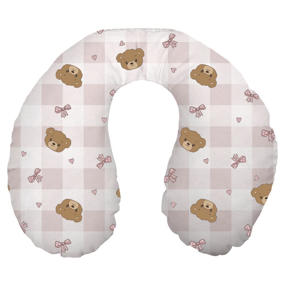 Almofada Apoio de Pescoço Havan Baby - URSO ROSA