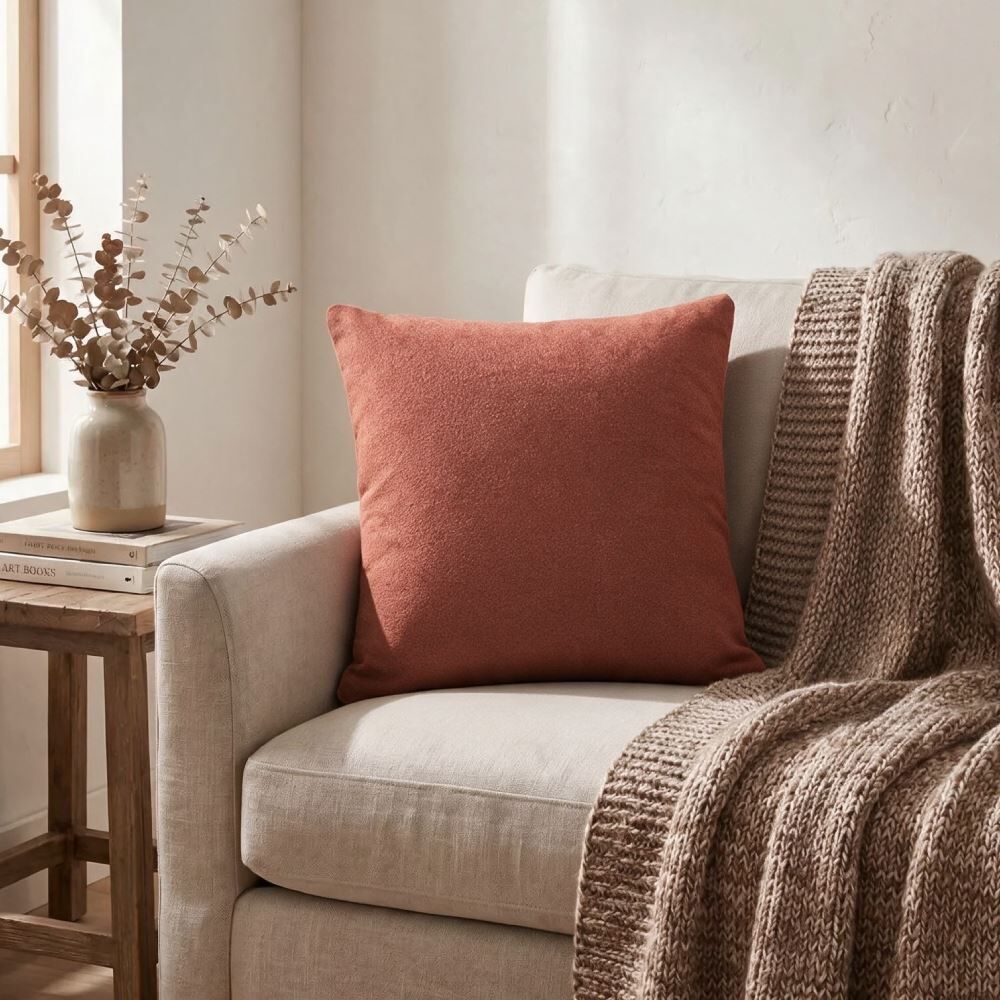 Almofada Decorativa Bouclé 43X43cm Havan Casa - Terracota