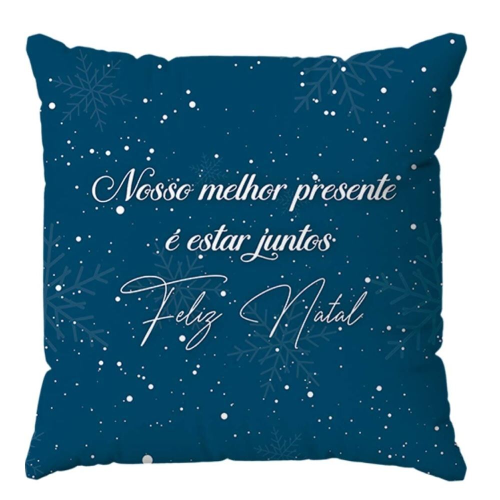 Almofada de Veludo 48X48cm Natal Havan Casa - Noel Azul