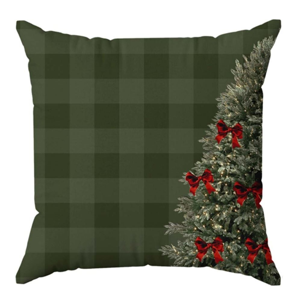 Almofada de Veludo 48X48cm Natal Havan Casa - Árvore Xadrez