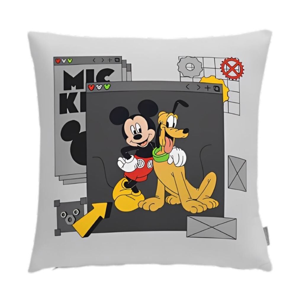 Almofada Decorativa Dupla Face 43X43 cm Disney Hedrons - Mickey Gamer