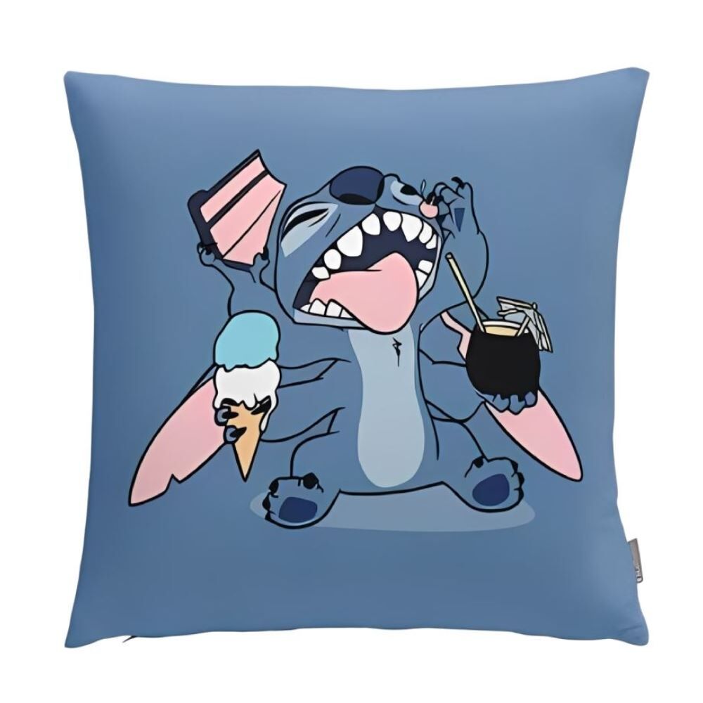 Almofada Decorativa Dupla Face 43X43 cm Disney Hedrons - Stitch Surf