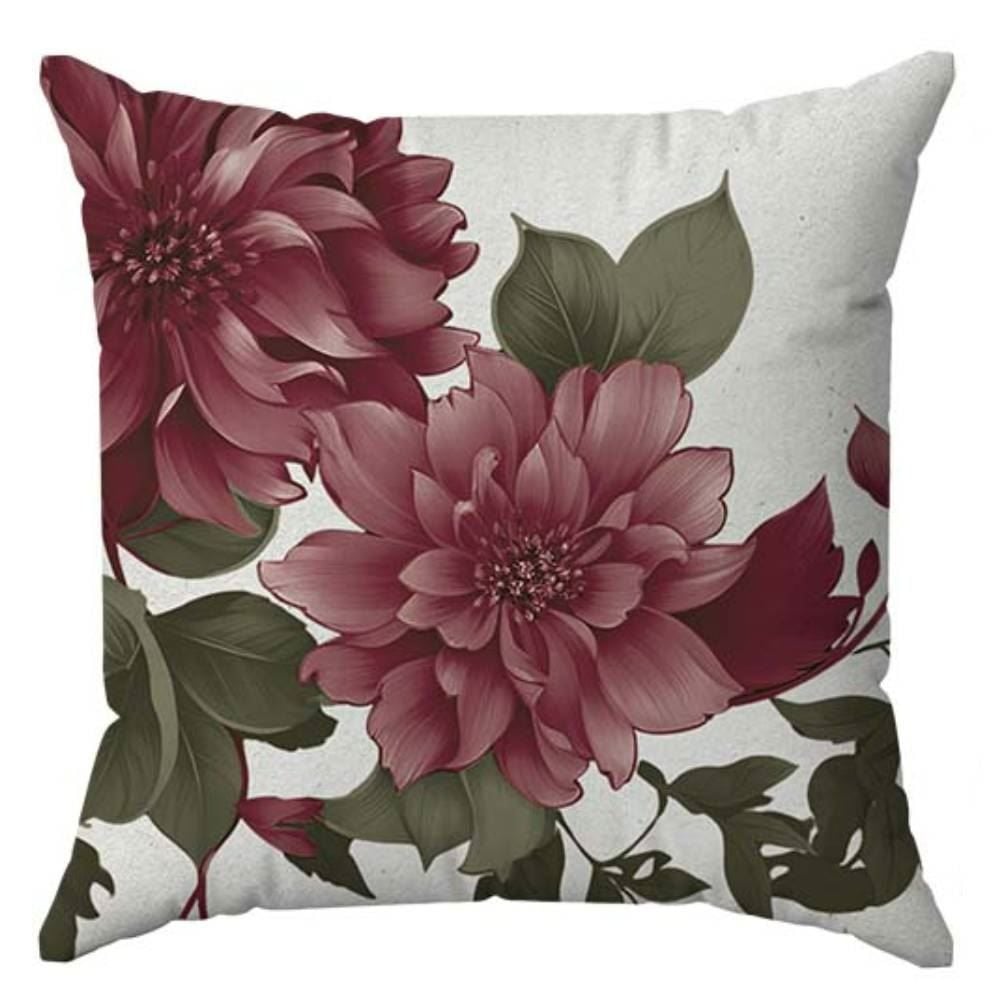 Almofada Decorativa 45X45cm Havan Casa - Flores Vinho