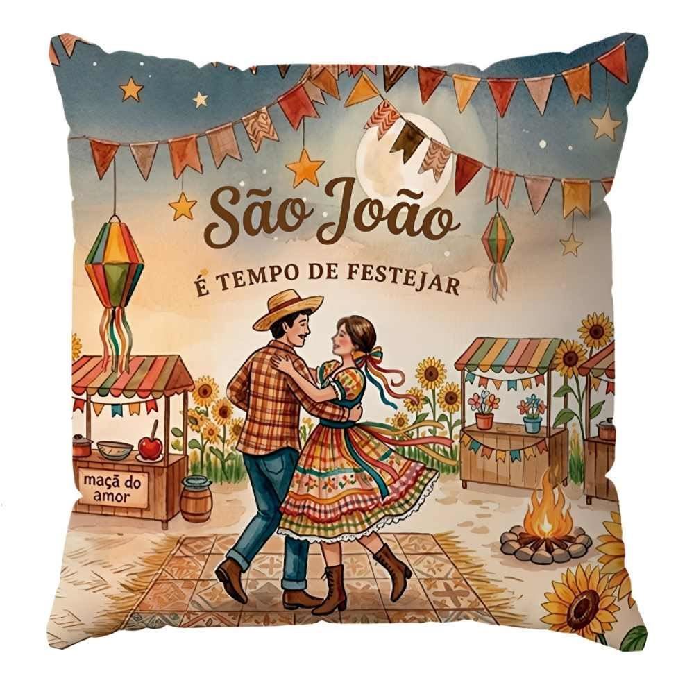 Almofada Decorativa Festa Junina 45X45cm São João Havan Casa - Arraia