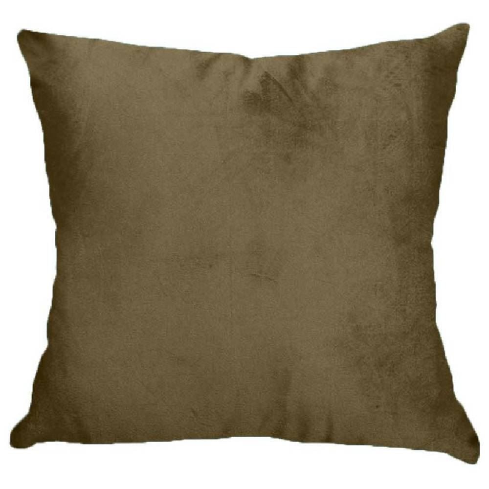 Almofada Decorativa 50X50cm Veludo Italiano Liso Havan Casa - Marrom