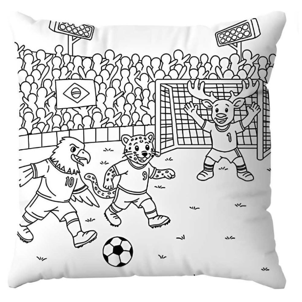 Almofada Decorativa Infantil para Colorir 38X38 cm Havan Casa - Copa 2026
