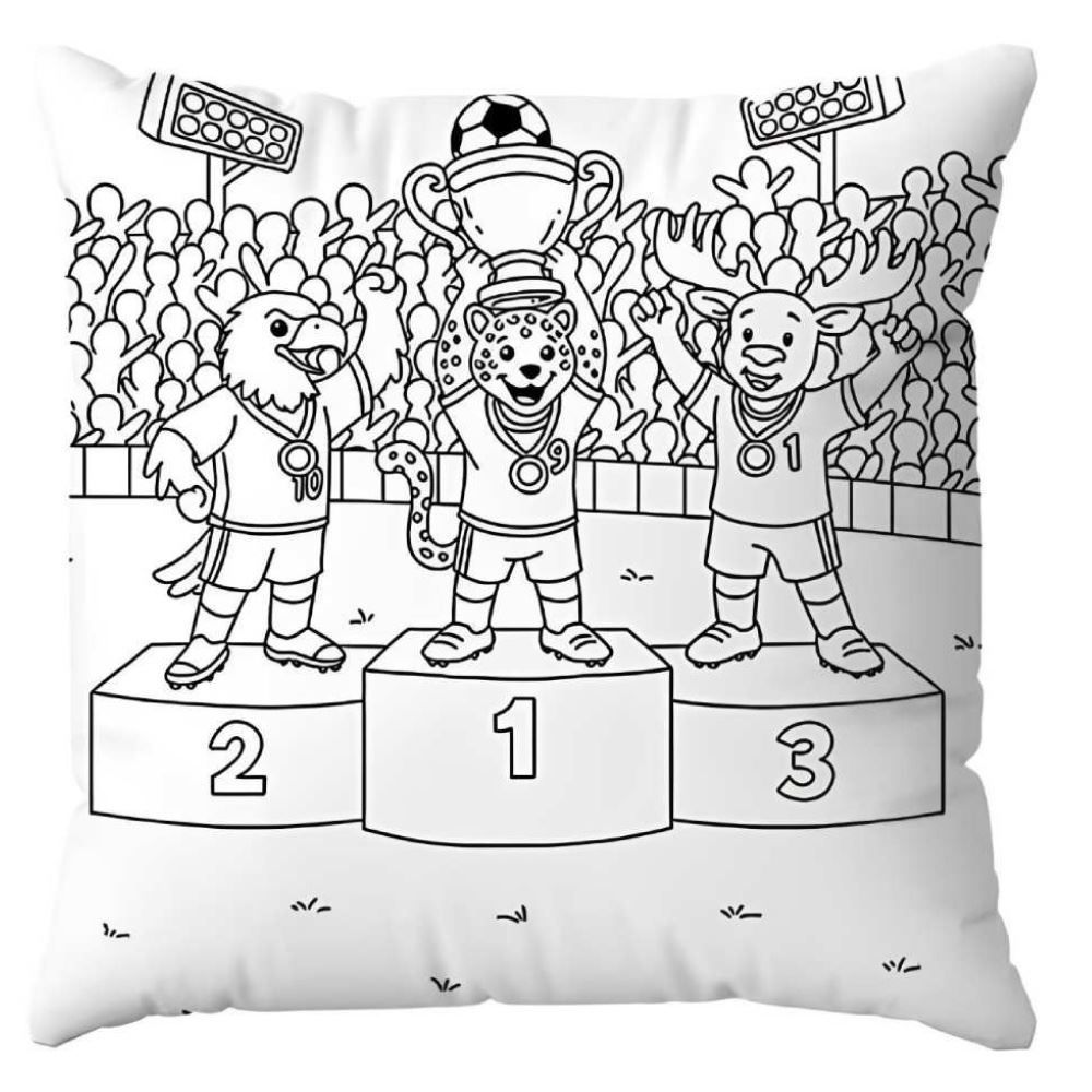 Almofada Decorativa Infantil para Colorir 38X38 cm Havan Casa - Copa 2026