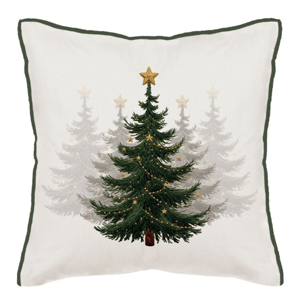 Almofada Elegance Linho Natal 48X48cm Havan Casa - Árvore