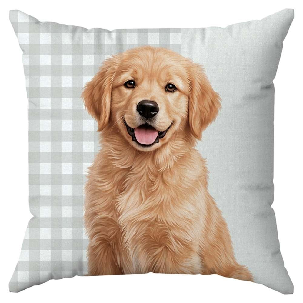 Almofada Decorativa 43X43 cm Pets Havan Casa - GOLDEN CINZA