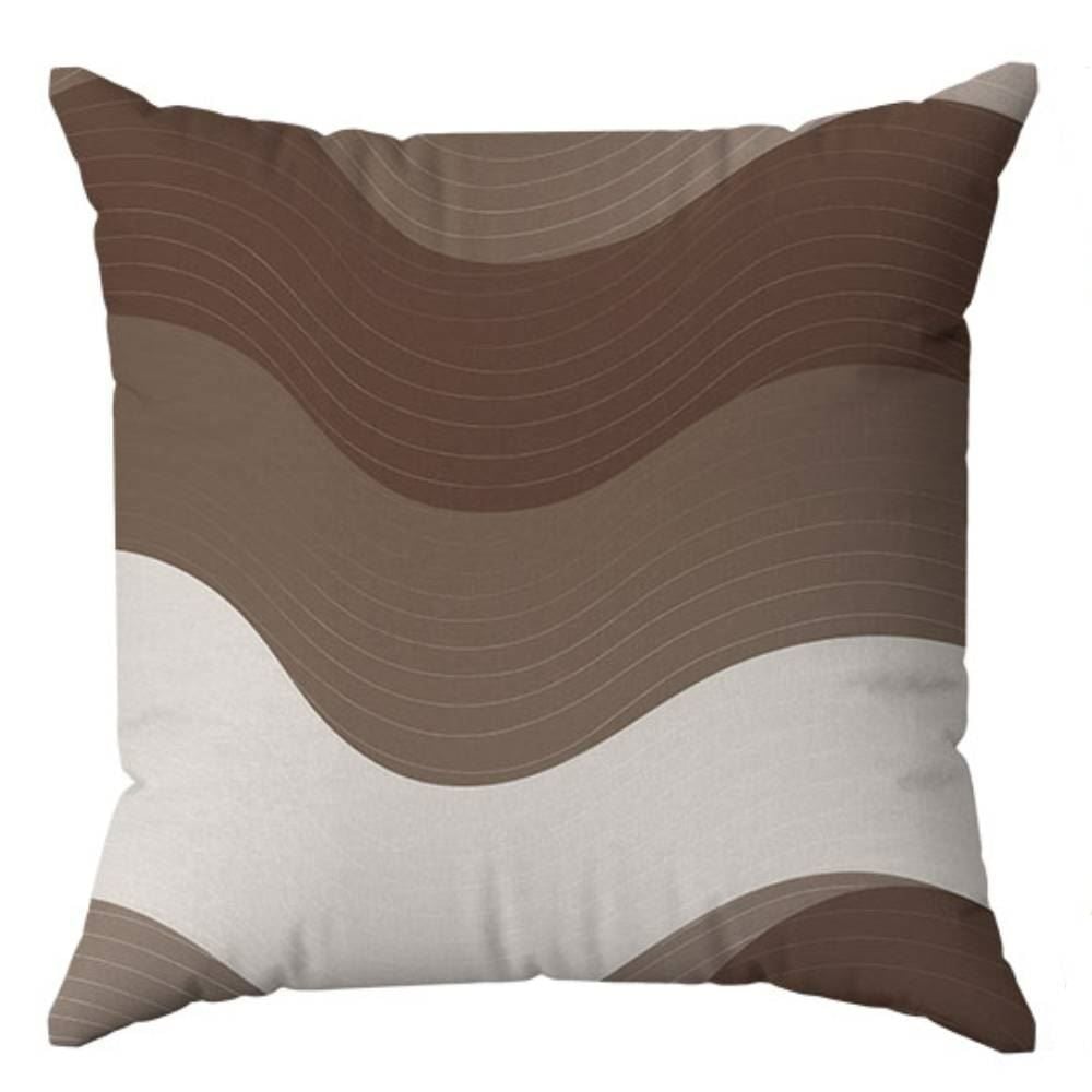 Almofada Veludo Estampado 48X48 Havan Casa - GEOMETRICO MARROM