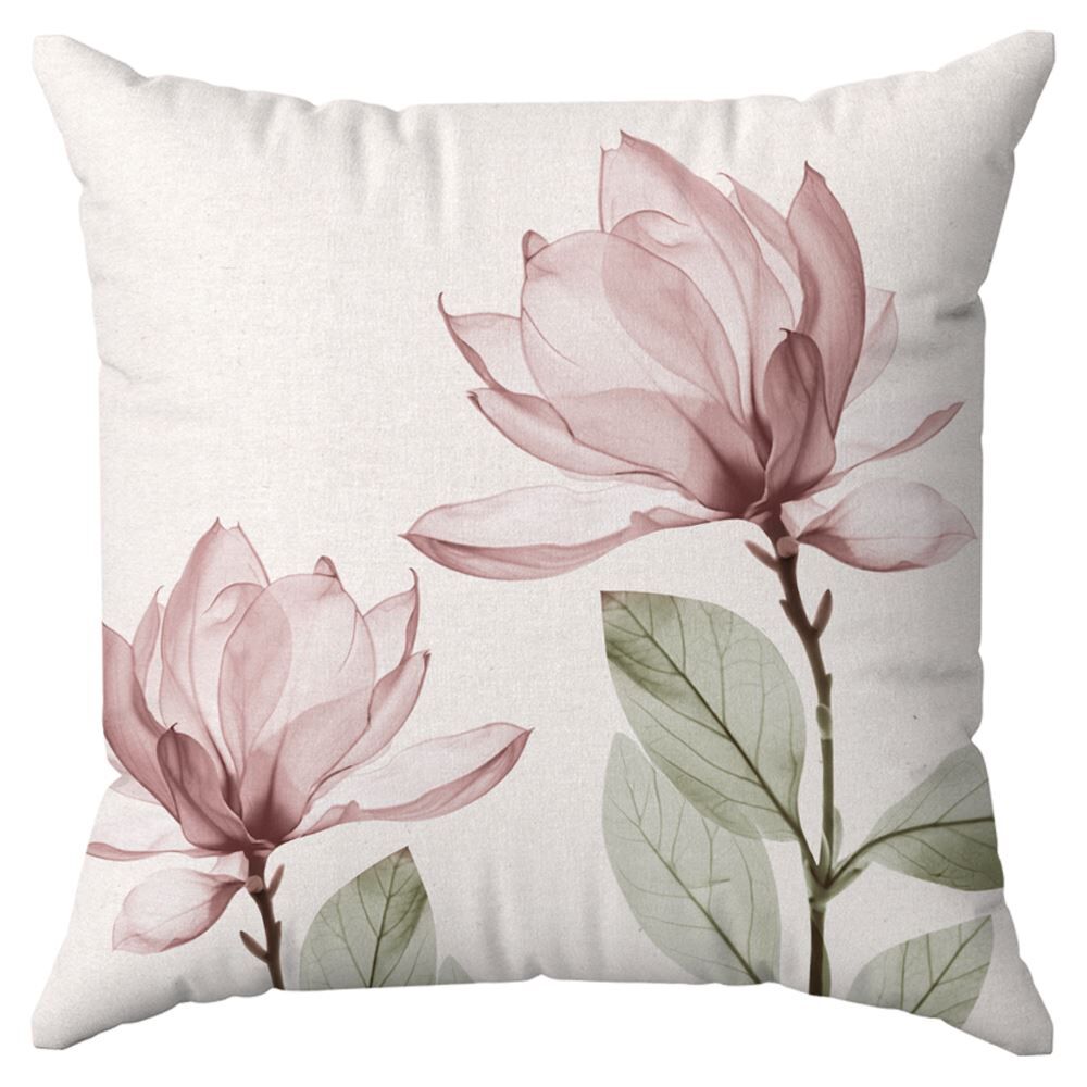 Almofada Veludo Estampado Verão 48X48 Havan Casa - FLORES ROSA