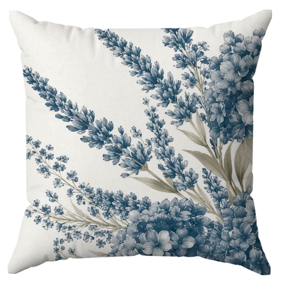 Almofada Veludo Estampado Verão 48X48cm Havan Casa - Lavanda Azul