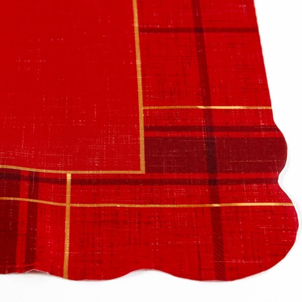 Americano Avulso Natal Encantado 35X45cm Havan Casa - Xadrez Vermelho