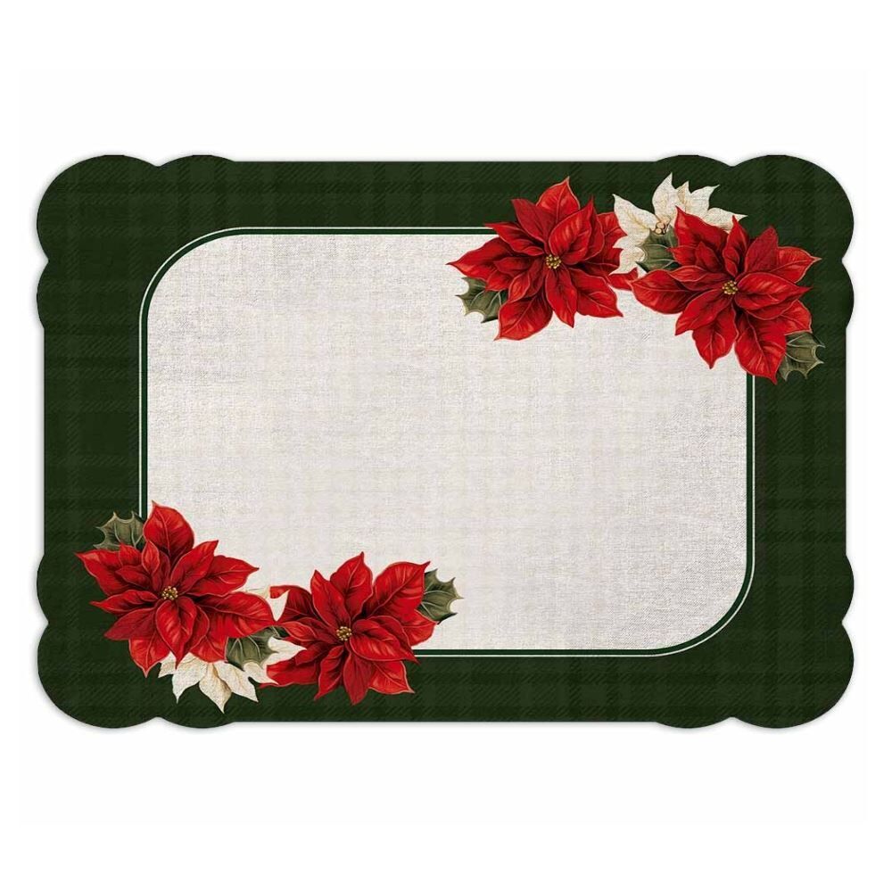 Americano Avulso Natal Encantado 35X45cm Havan Casa - Flores Verdes