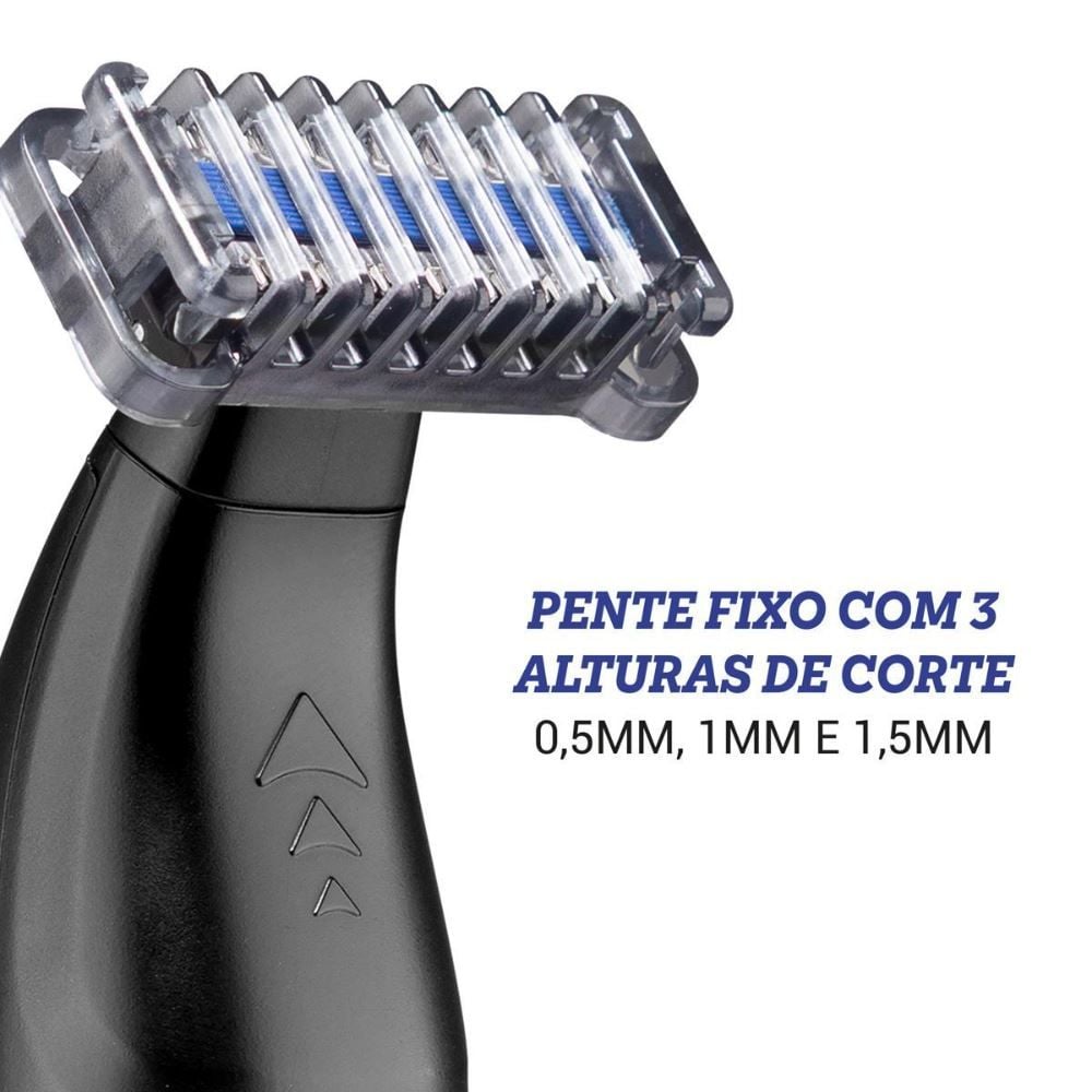 Aparador de Pelos Philco Bivolt 5 Acessórios Usb Pap02