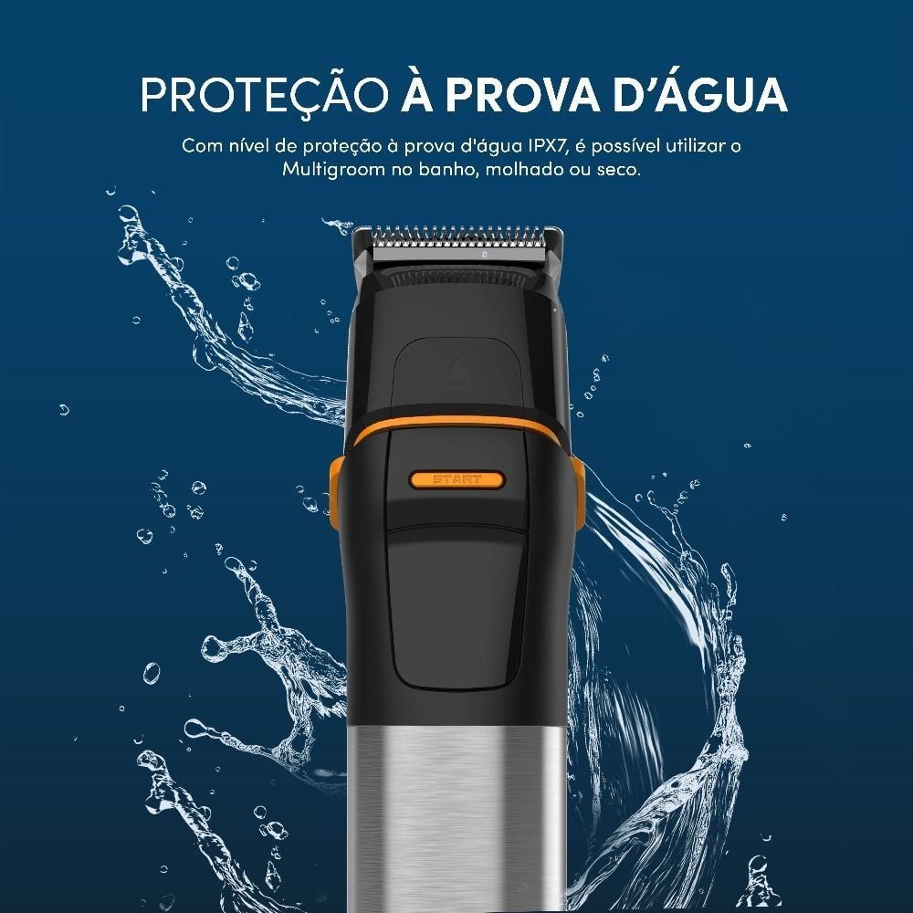Aparador de Pelos Wap Multigroom Wmg011 À Prova D’Água Ipx7
