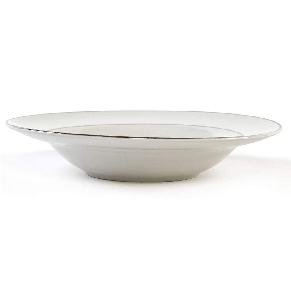 Aparelho De Jantar Porcelana Estaleiro Noah 20 Peças - Filete Prata