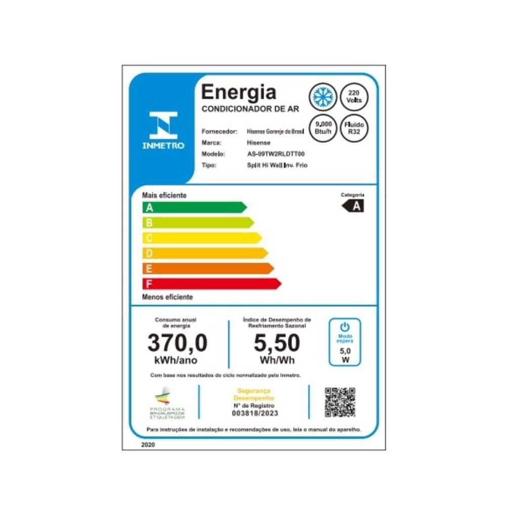 Ar Condicionado Hisense 9000 Btus Frio Inverter As09tw2rld00 - 220V