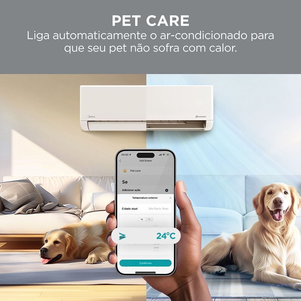 Ar Condicionado Midea 9000 Btus Quente e Frio Inverter Ai Airvolution - 220V