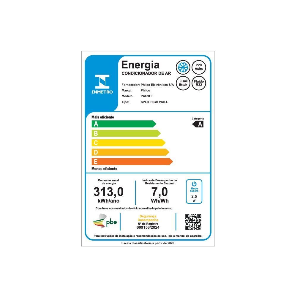 Ar Condicionado Philco 9000 Btus Frio Split Inverter Pac9ft - 220V