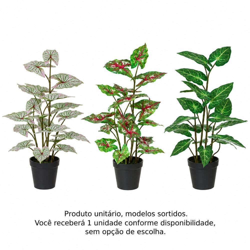 Arranjo de Caladium com Pote Real Toque Florarte 53Cm - Sortido