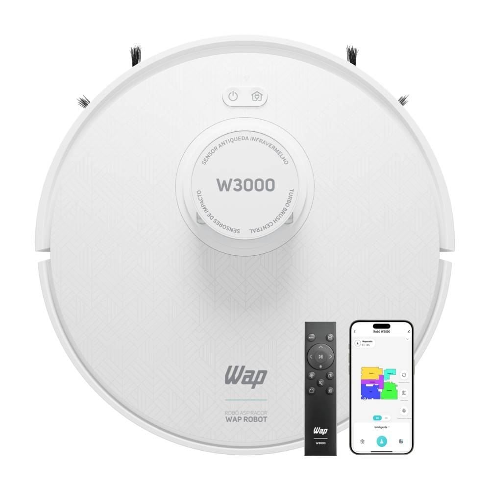 Aspirador De Pó Robô Wap Com Mapeamento Robot W3000 - Bivolt