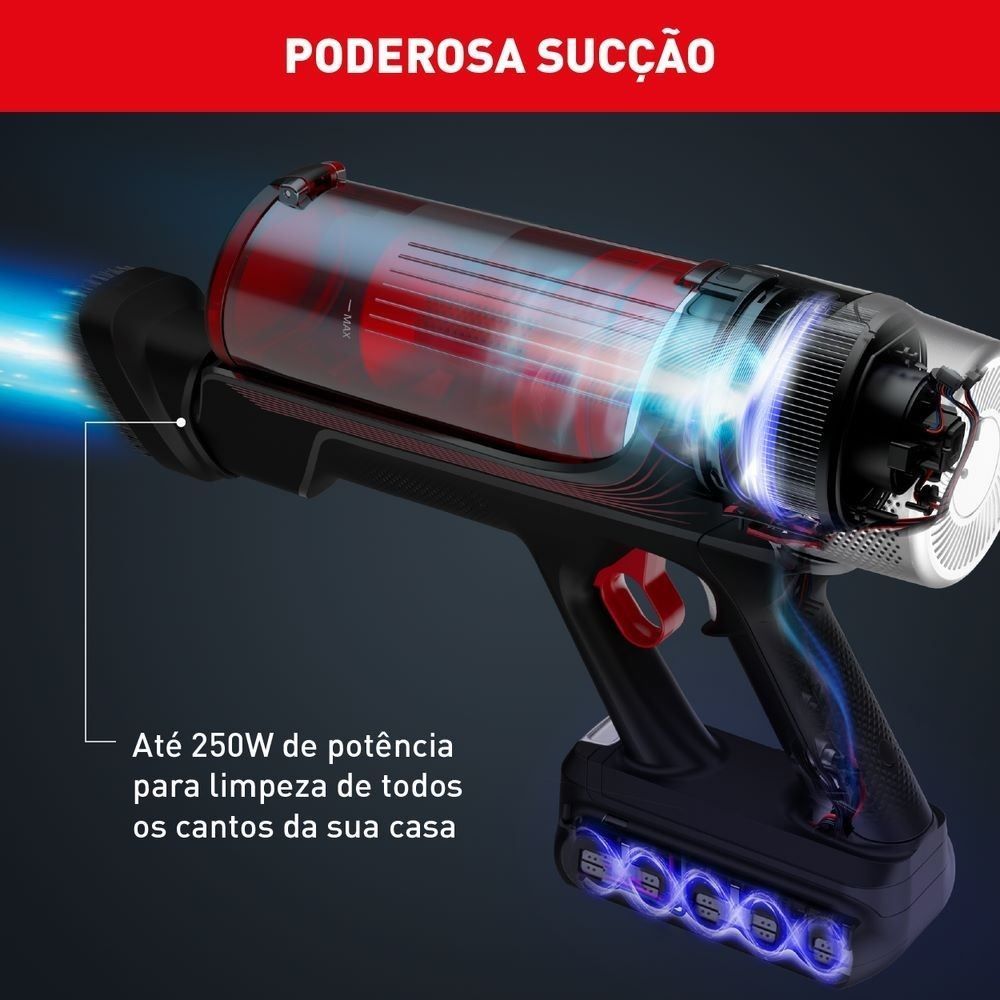 Aspirador de Pó Sem Fio Arno X-Force Flex 9.60 Rh20 Bivolt