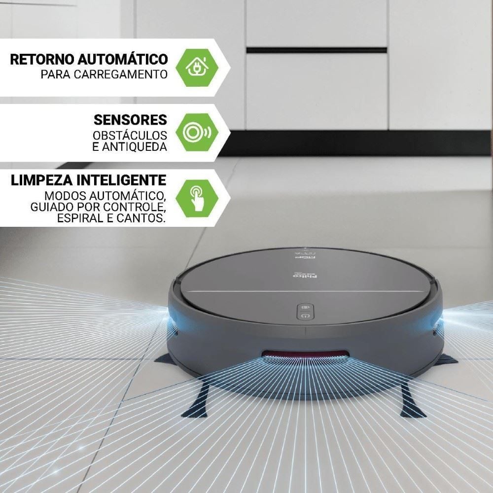 Aspirador Robô Philco Função Mop Pas29a Bivolt 35W