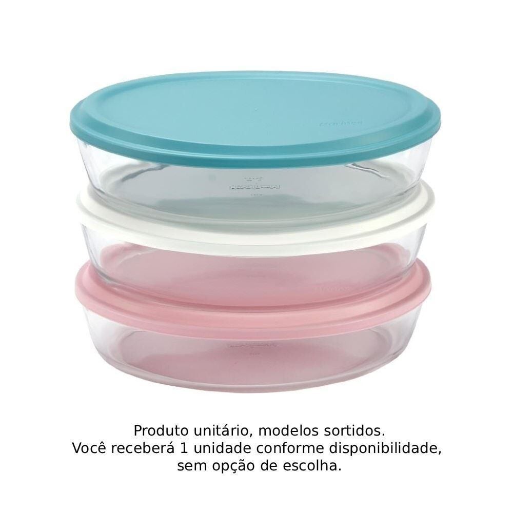 Assadeira Oval com Tampa Marinex 1,6 Litros - Sortido