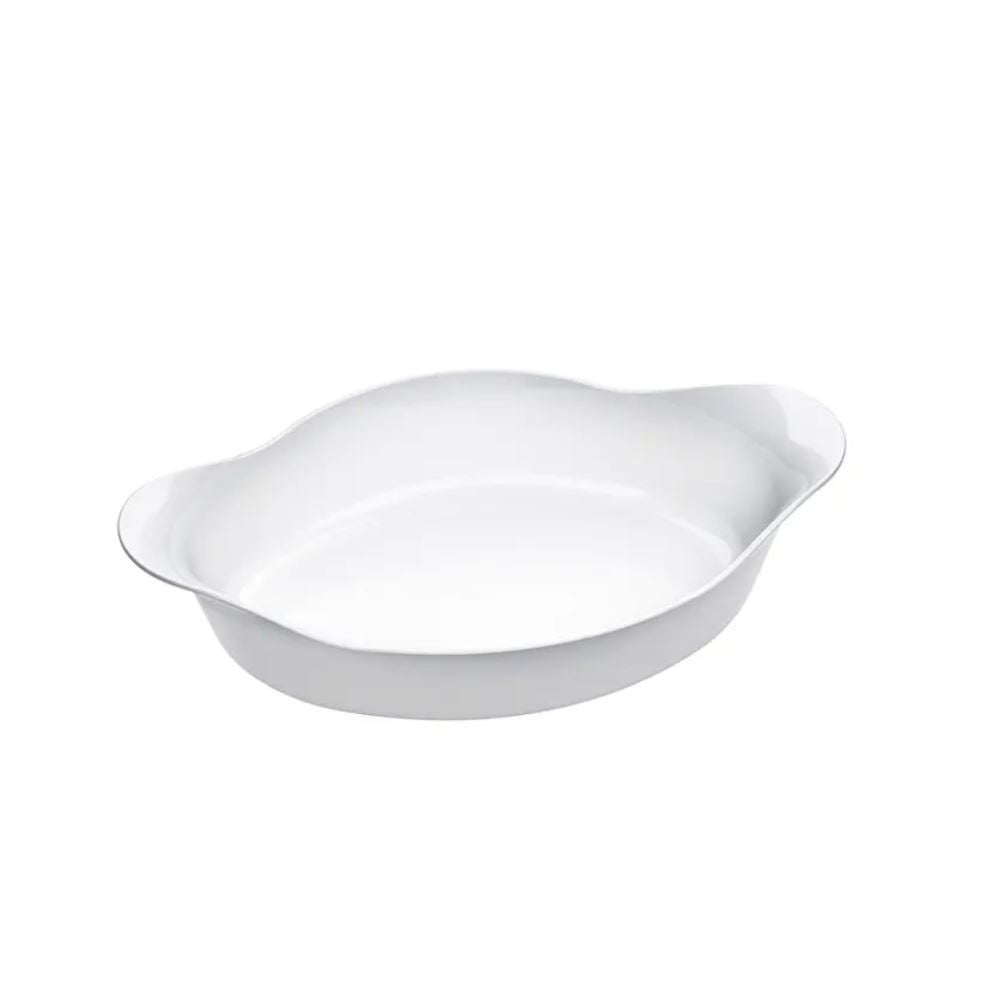Assadeira Oval Opaline Marinex 600Ml - Branco