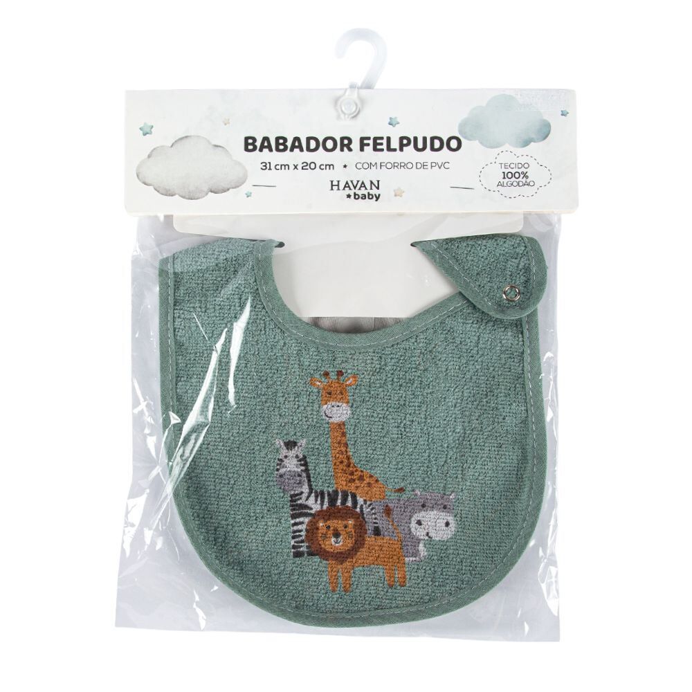 Babador Infantil Estampado com Forro Havan Baby - Selva