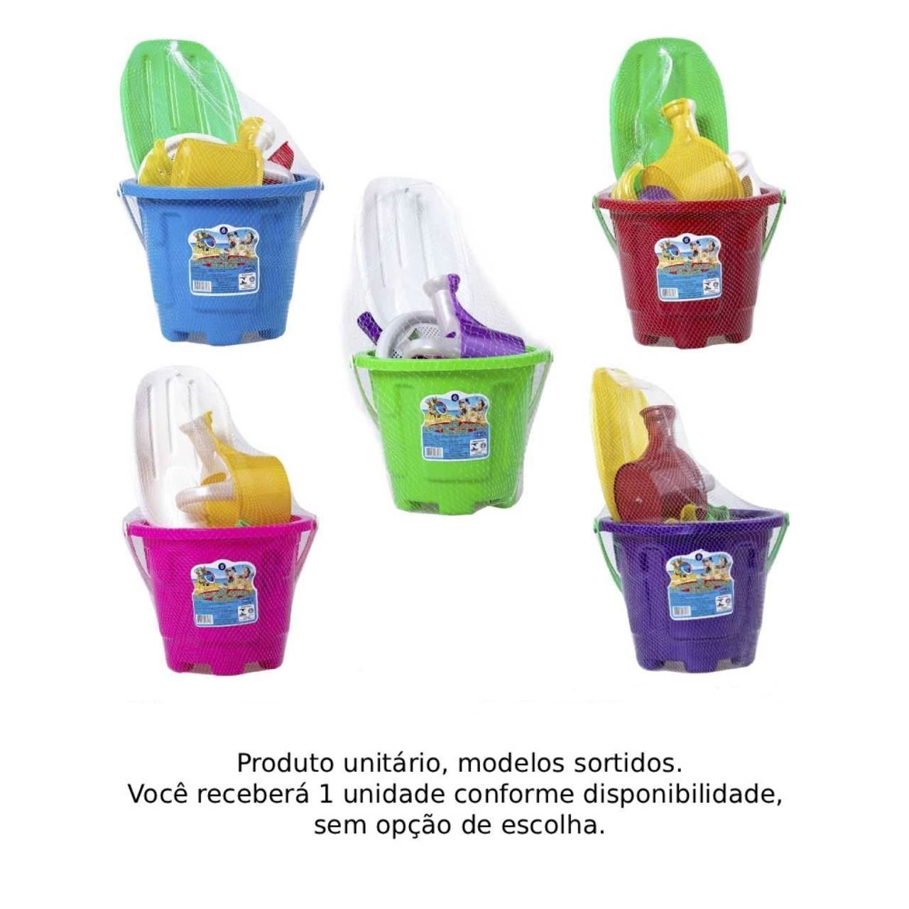 Kit Balde de Praia 12 Peças Fibracx - Sortido