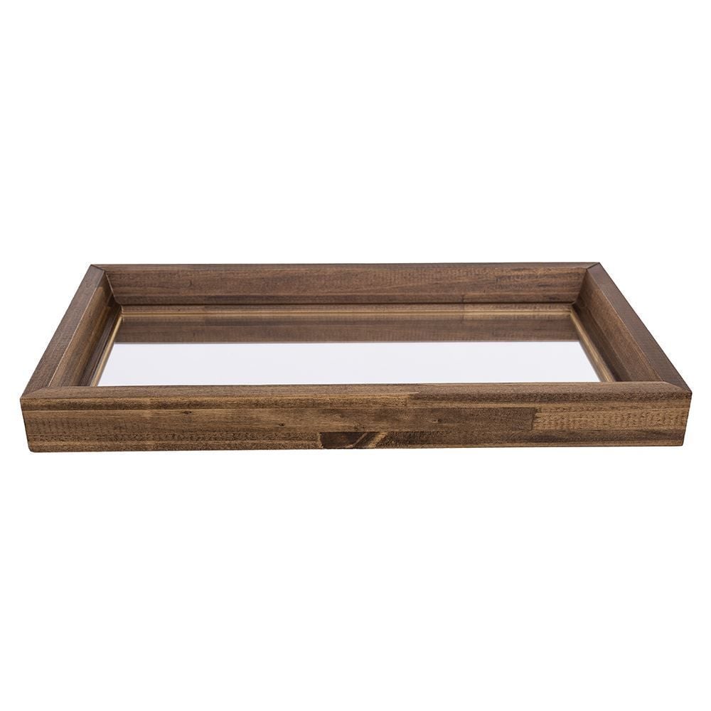Bandeja Com Espelho Buss & Wessler 15X30cm - Caramelo