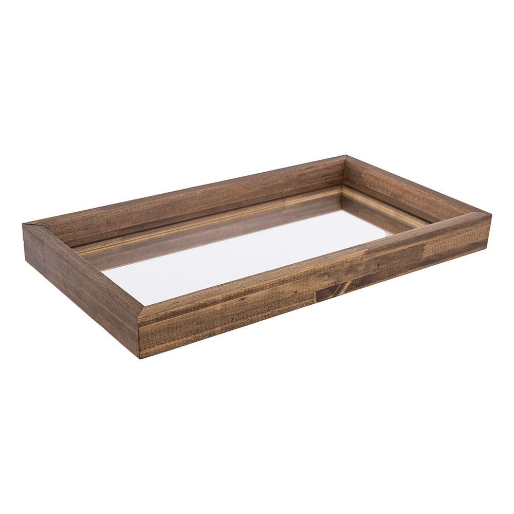 Bandeja Com Espelho Buss & Wessler 15X30cm - Caramelo