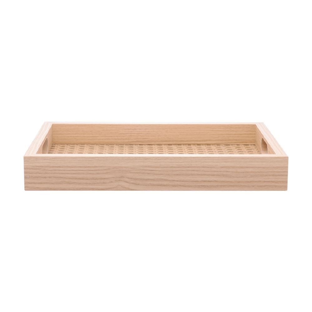 Bandeja De Mdf Com Fundo Treliça Lyor 30 Cm - Bege