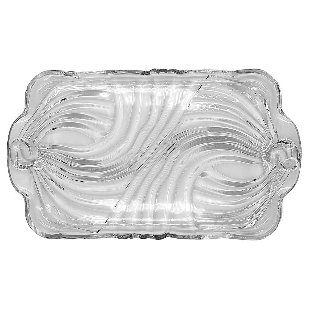 Bandeja de Vidro Iglasi em Casa Tem Glass 38,6Cm - Transparente