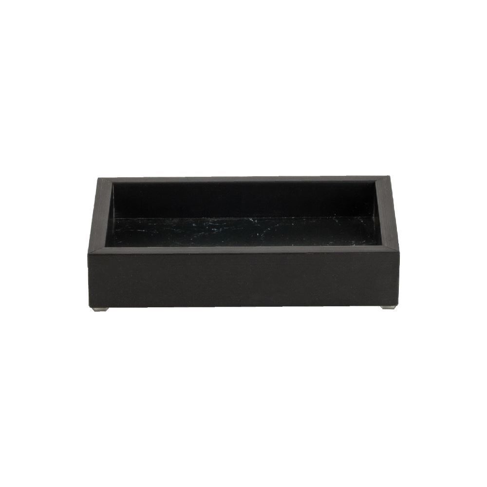 Bandeja Decorativa Espelhada Bw Quadros 22 Cm - Preto