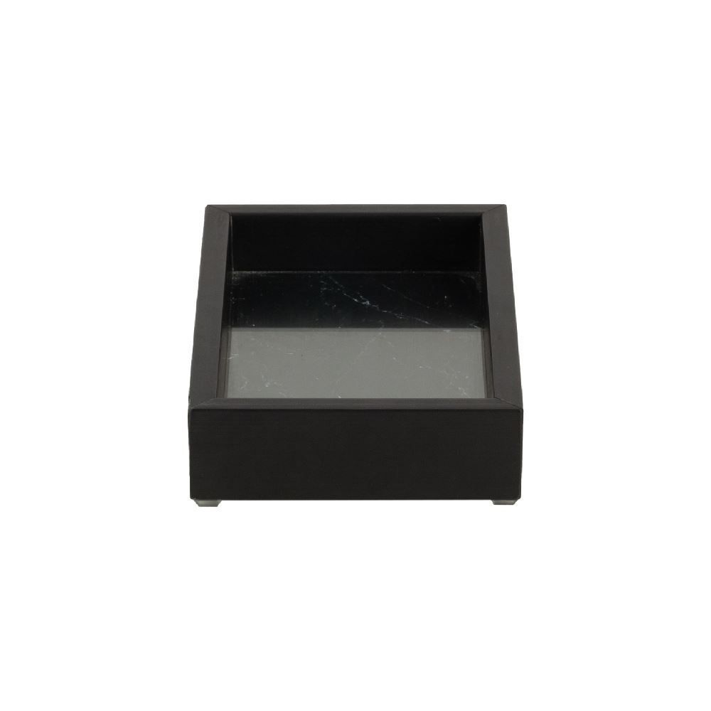 Bandeja Decorativa Espelhada Bw Quadros 22 Cm - Preto