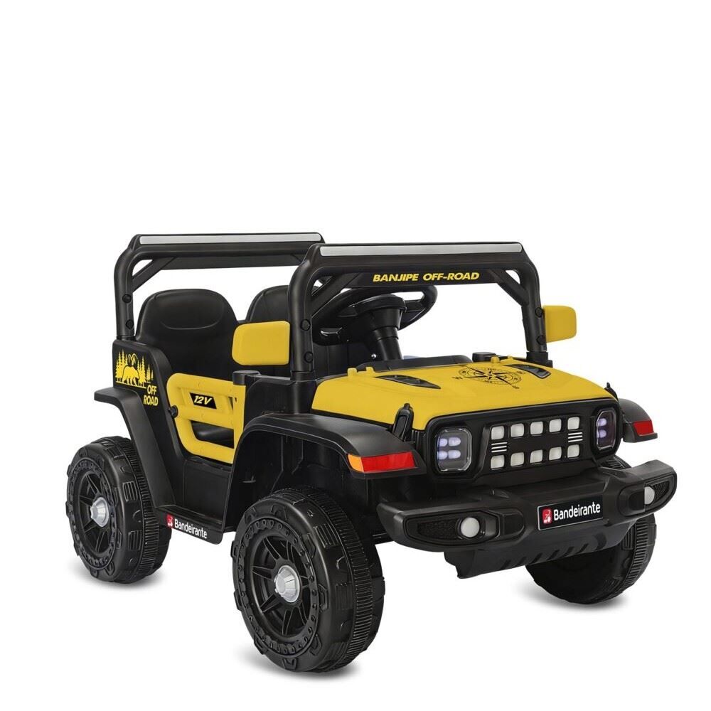 Quadriciclo Carro Banjipe Off-Road Elétrico 12V Amarelo Brinquedos Bandeirante