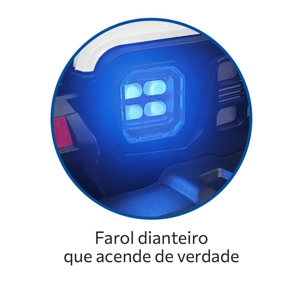 Carro Quadriciclo Banjipe Off-Road Elétrico 12V Branco Brinquedos Bandeirante