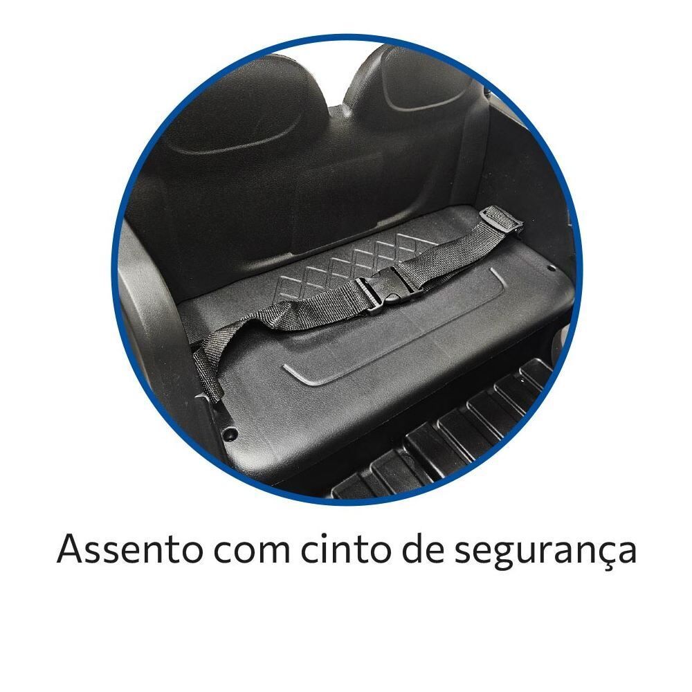 Carro Quadriciclo Banjipe Off-Road Elétrico 12V Branco Brinquedos Bandeirante