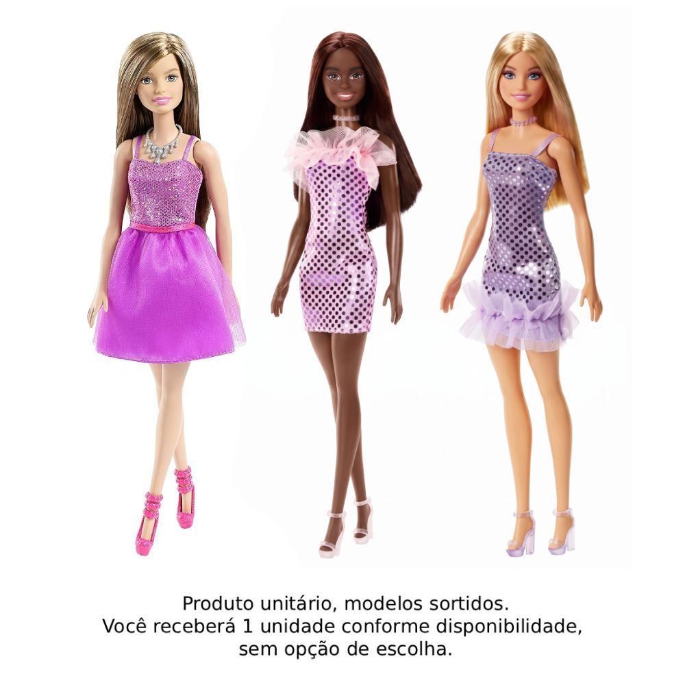 Boneca Barbie Glitter Mattel - Sortido